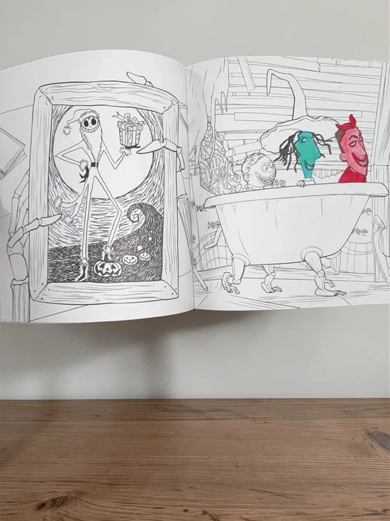 Disney Nightmare Before Christmas Glow Coloring Book + Floriographic Garden Set - Picture 14 of 14